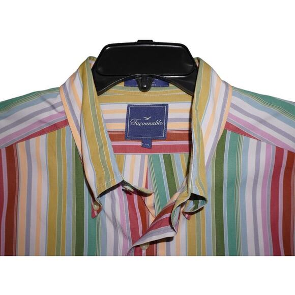 Faconnable Colorful Striped Shirt - Size XXL - Picture 3 of 6
